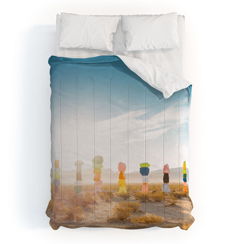 Bethany Young Photography Seven Magic Mountains Sunrise Comforter