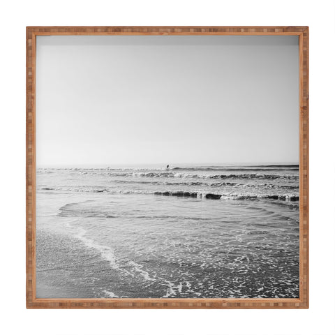 Bethany Young Photography Surfing Monochrome Square Tray
