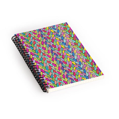 Bianca Green Braids Rainbow Spiral Notebook