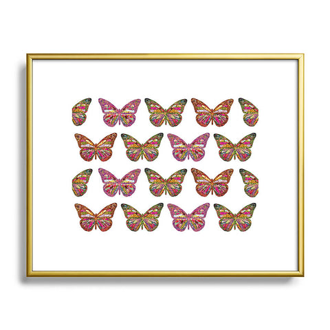 Bianca Green Butterflies Fly Metal Framed Art Print