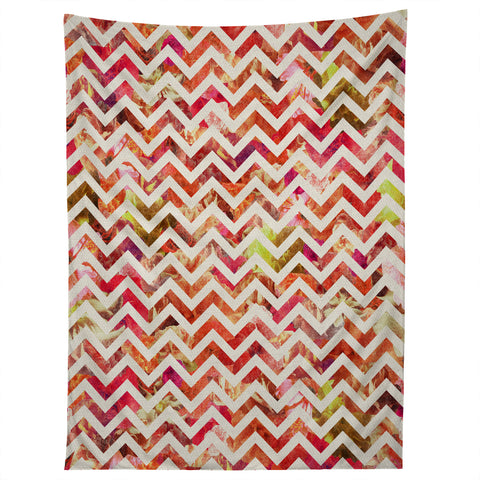 Bianca Green Floral Chevron Pink Tapestry