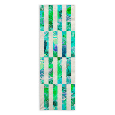 Bianca Green Floral Order Mint Yoga Towel