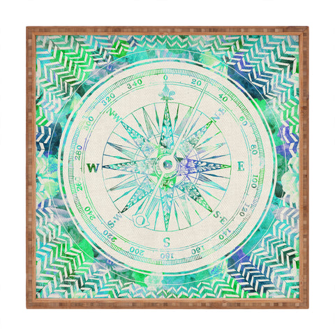 Bianca Green Follow Your Own Path Mint Square Tray