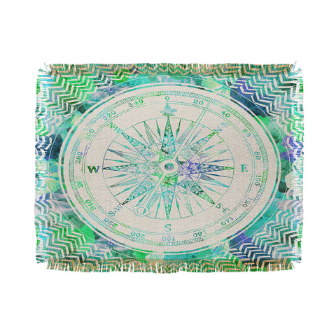 Bianca Green Follow Your Own Path Mint Throw Blanket