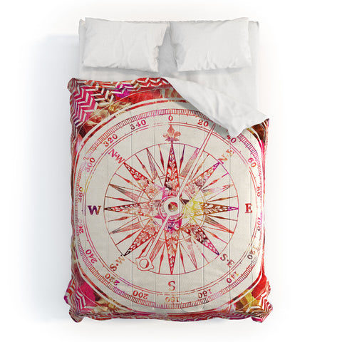 Bianca Green Follow Your Own Path Pink Comforter