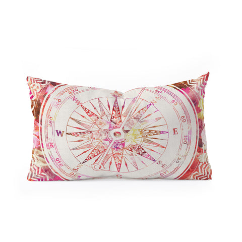 Bianca Green Follow Your Own Path Pink Oblong Throw Pillow