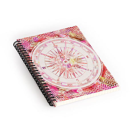 Bianca Green Follow Your Own Path Pink Spiral Notebook