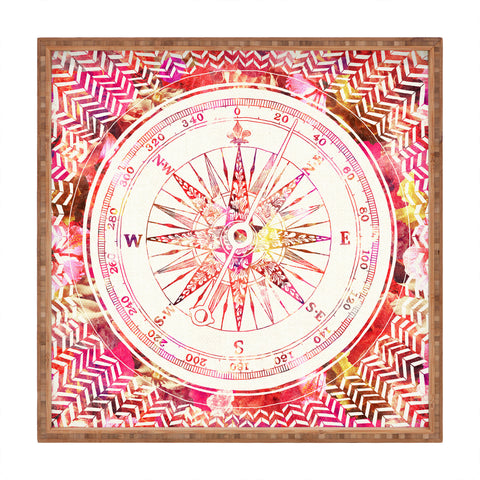 Bianca Green Follow Your Own Path Pink Square Tray