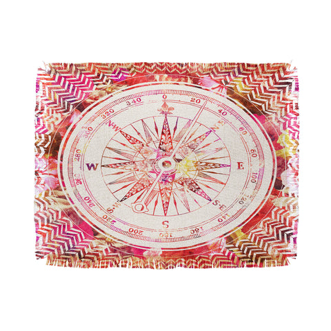 Bianca Green Follow Your Own Path Pink Throw Blanket