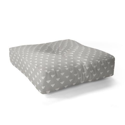 Bianca Green Geometric Confetti Grey Floor Pillow Square