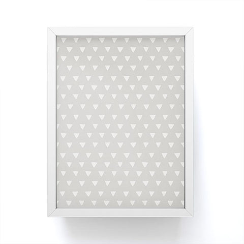 Bianca Green Geometric Confetti Grey Framed Mini Art Print