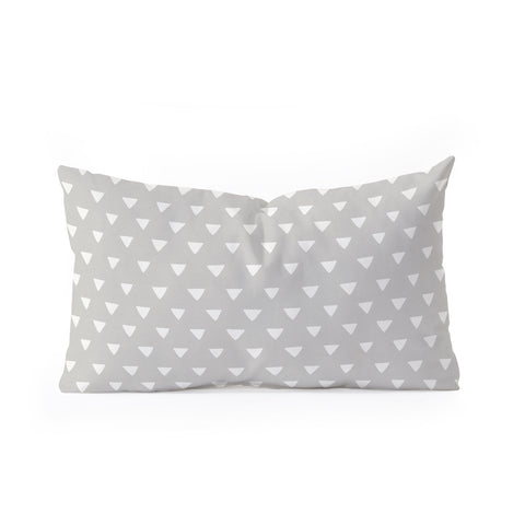 Bianca Green Geometric Confetti Grey Oblong Throw Pillow
