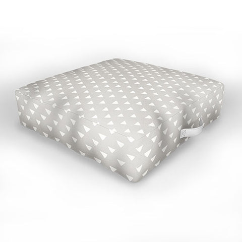 Bianca Green Geometric Confetti Grey Outdoor Floor Cushion