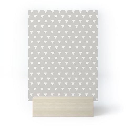 Bianca Green Geometric Confetti Grey Mini Art Print
