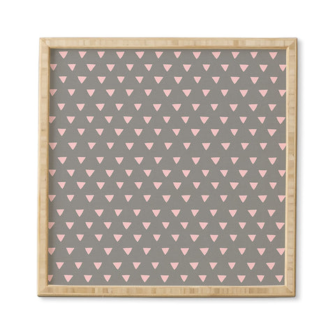 Bianca Green Geometric Confetti Pink Framed Wall Art