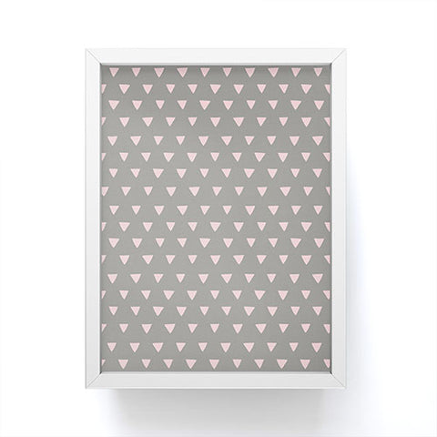 Bianca Green Geometric Confetti Pink Framed Mini Art Print