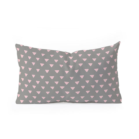 Bianca Green Geometric Confetti Pink Oblong Throw Pillow