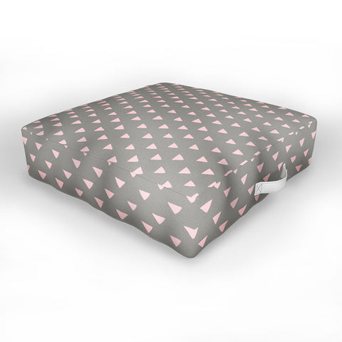 Bianca Green Geometric Confetti Pink Outdoor Floor Cushion