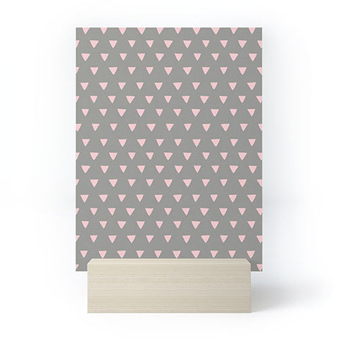 Bianca Green Geometric Confetti Pink Mini Art Print
