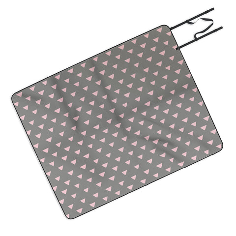 Bianca Green Geometric Confetti Pink Picnic Blanket