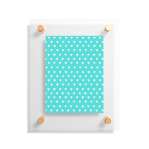 Bianca Green Geometric Confetti Teal Floating Acrylic Print