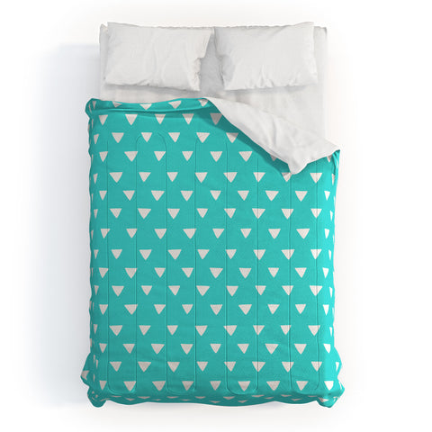 Bianca Green Geometric Confetti Teal Comforter