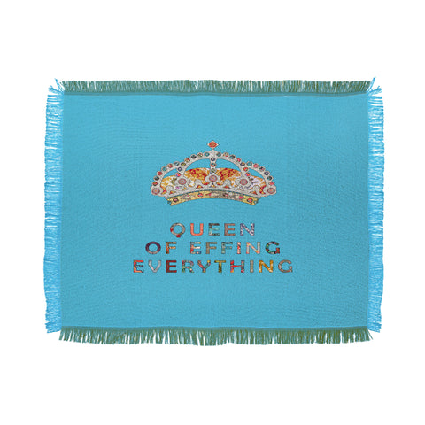 Bianca Green Her Daily Motivation Blue Throw Blanket