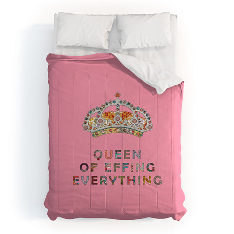 Bianca Green Her Daily Motivation Pink Comforter