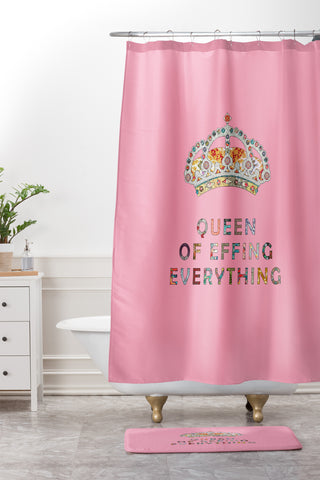 Bianca Green Her Daily Motivation Pink Shower Curtain And Mat