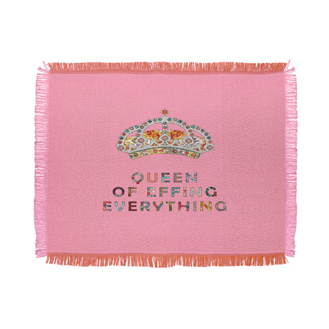 Bianca Green Her Daily Motivation Pink Throw Blanket