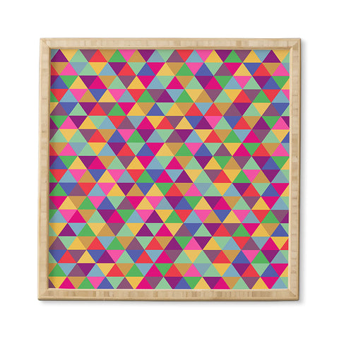 Bianca Green In Love With Triangles Framed Wall Art