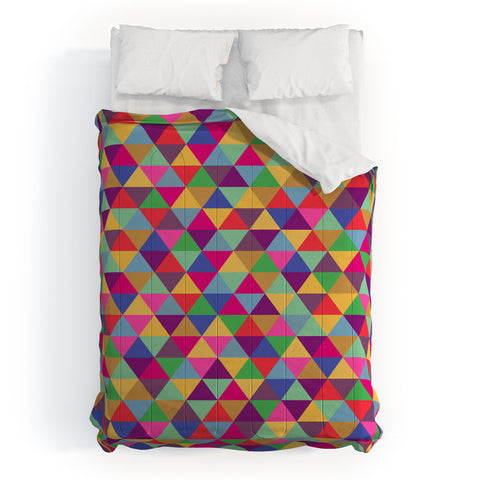 Bianca Green In Love With Triangles Comforter