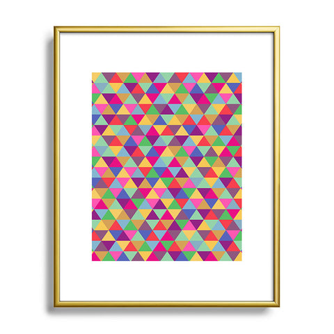 Bianca Green In Love With Triangles Metal Framed Art Print