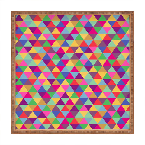 Bianca Green In Love With Triangles Square Tray