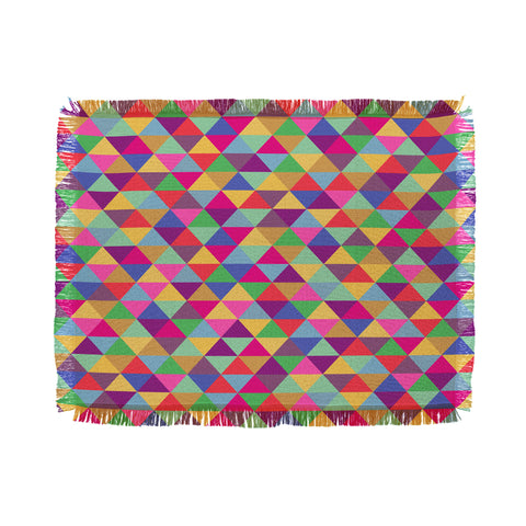 Bianca Green In Love With Triangles Throw Blanket