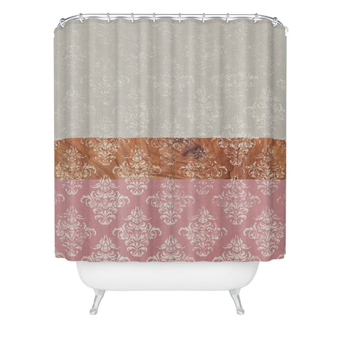 Bianca Green Layers Vintage Damask Shower Curtain