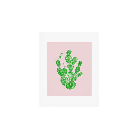 Bianca Green Linocut Cacti 1 Art Print