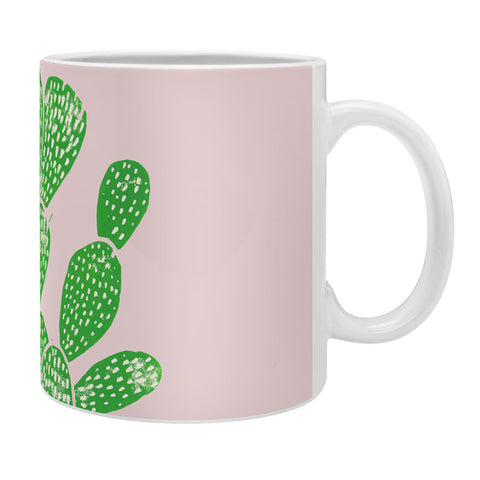 Bianca Green Linocut Cacti 1 Coffee Mug