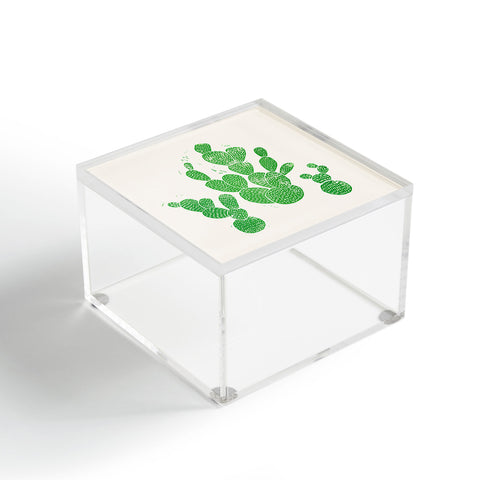Bianca Green Linocut Cacti 1 Family Acrylic Box