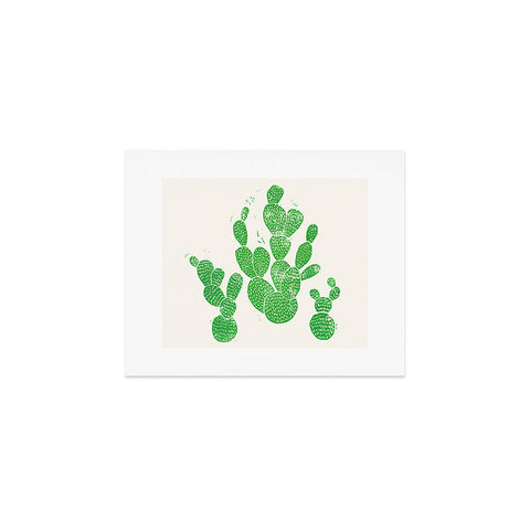 Bianca Green Linocut Cacti 1 Family Art Print