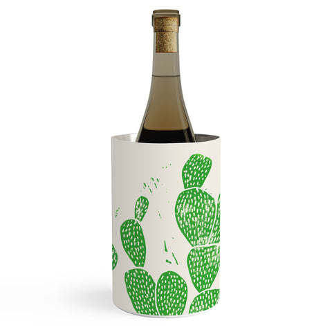 Bianca Green Linocut Cacti 1 Family Wine Chiller