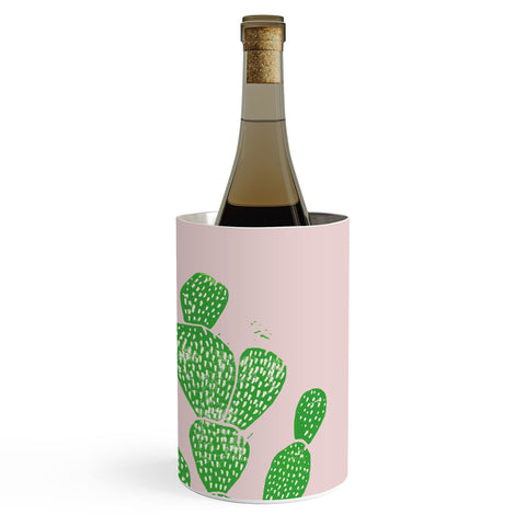 Bianca Green Linocut Cacti 1 Wine Chiller