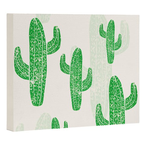 Bianca Green Linocut Cacti 2 Art Canvas