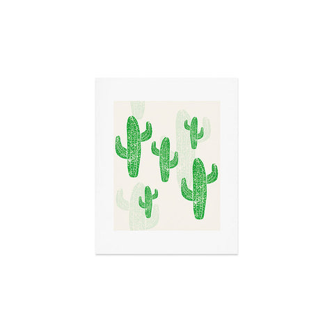 Bianca Green Linocut Cacti 2 Art Print