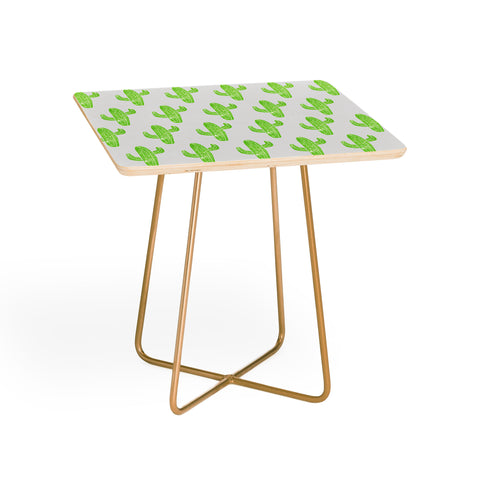 Bianca Green Linocut Cacti Green Side Table