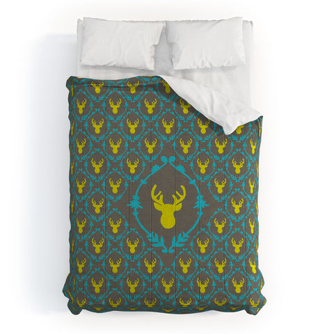 Bianca Green Oh Deer 3 Comforter