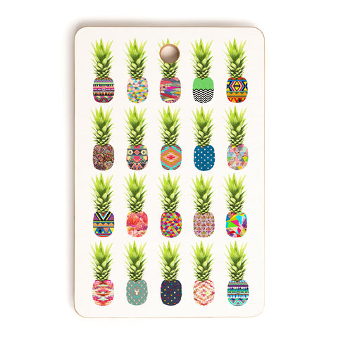Bianca Green Pineapple Party Cutting Board Rectangle