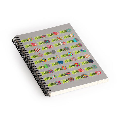 Bianca Green Pineapple Party Spiral Notebook