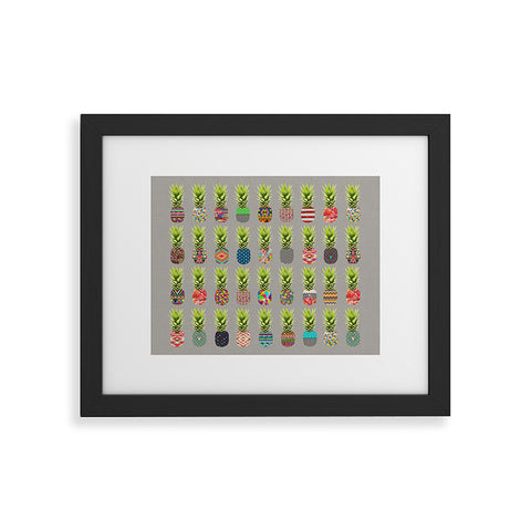 Bianca Green Pineapple Party Framed Art Print