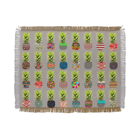 Bianca Green Pineapple Party Throw Blanket